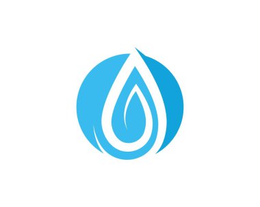 Su damlası Logo Şablonu vektörü