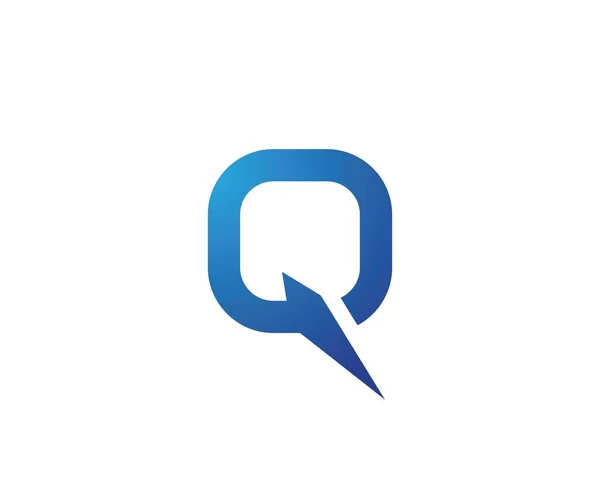 Q Letter icon vector — Stock Vector