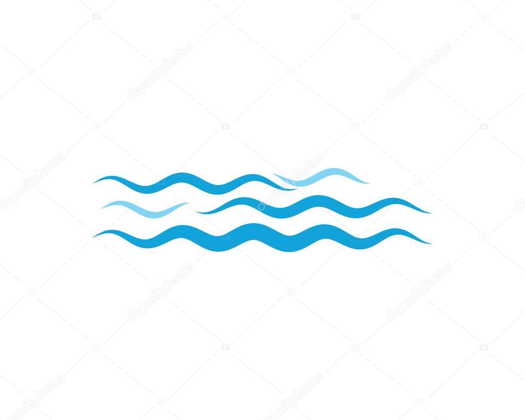 Water wave icon vector