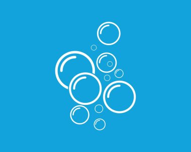 Kabarcıklı su vektör illüstrasyonu