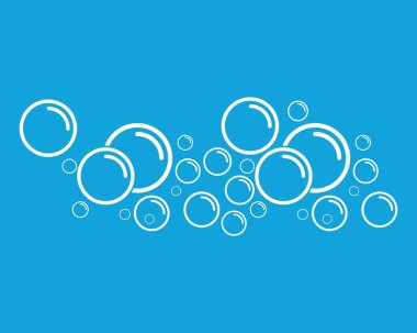 Kabarcıklı su vektör illüstrasyonu