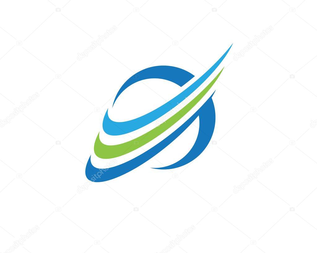 Planet globe icon vector design template