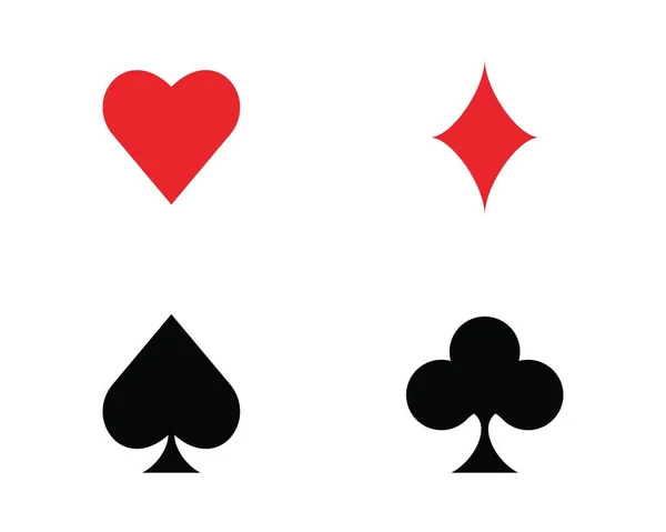 Casino tarjeta icono plantilla vector — Vector de stock