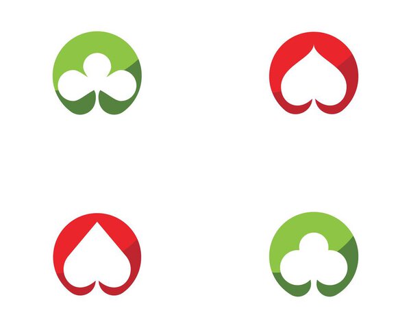 Casino card icon template vector