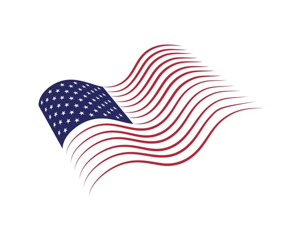 Flagge amerikanischer Vektor Symbol Illustration — Stockvektor