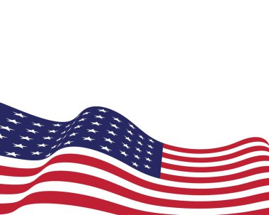 Bayrak amerikan vektör simgesi illüstrasyon