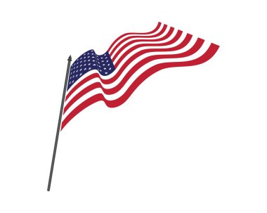 Bayrak amerikan vektör simgesi illüstrasyon