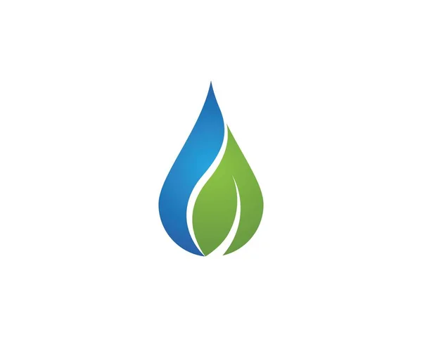 Gota de agua Logo Plantilla vector — Vector de stock