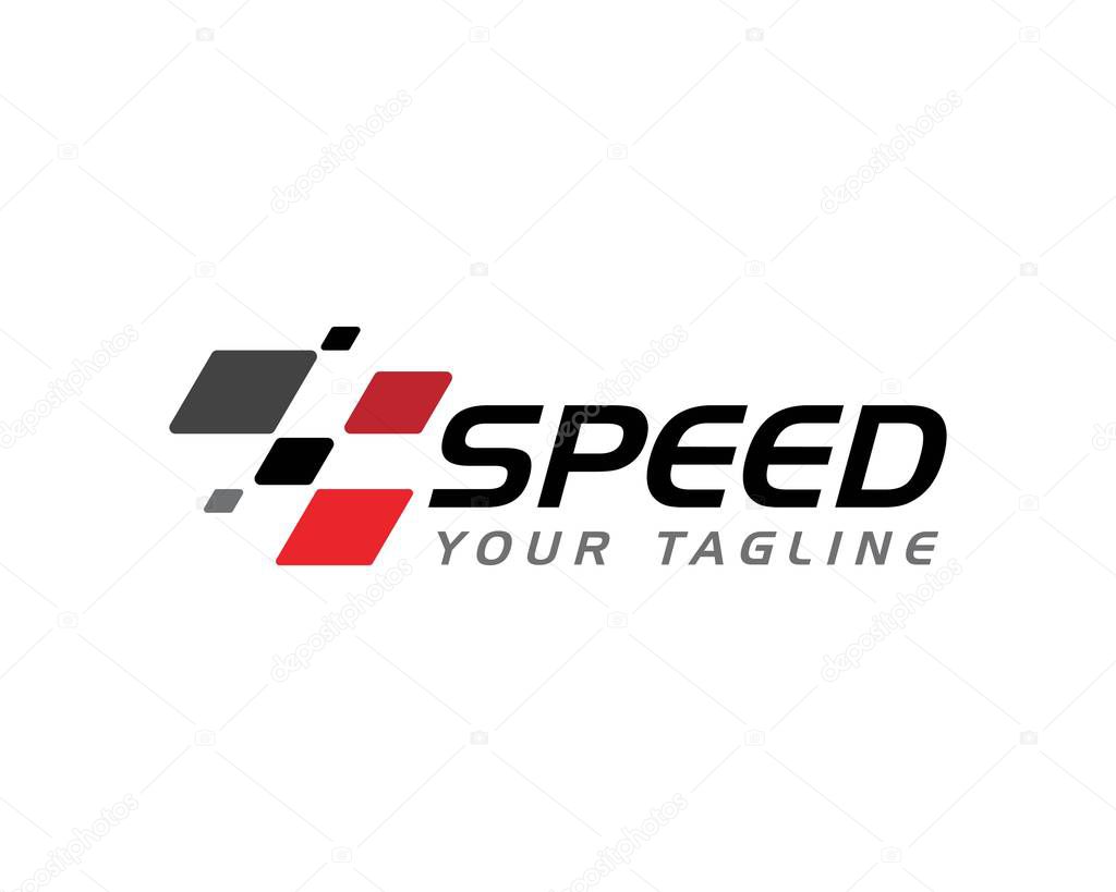 Race flag icon, simple design illustration vector