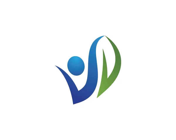 Znak logo lidského charakteru — Stockový vektor
