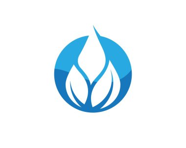 Su damlası Logo Şablonu vektörü