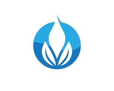 Su damlası Logo Şablonu vektörü