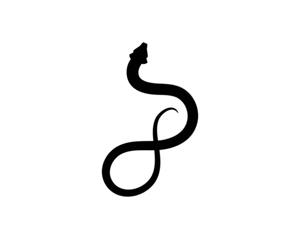Vecteur silhouette icône serpent — Image vectorielle