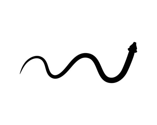 Serpente ícone silhueta vetor —  Vetores de Stock
