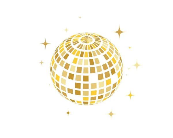 Gold Disco Ball Vector. Dance Club Retro Party Classic Light Element.  Mirror Ball. Isolated On White Background Illustration 17367800 Vector Art  at Vecteezy