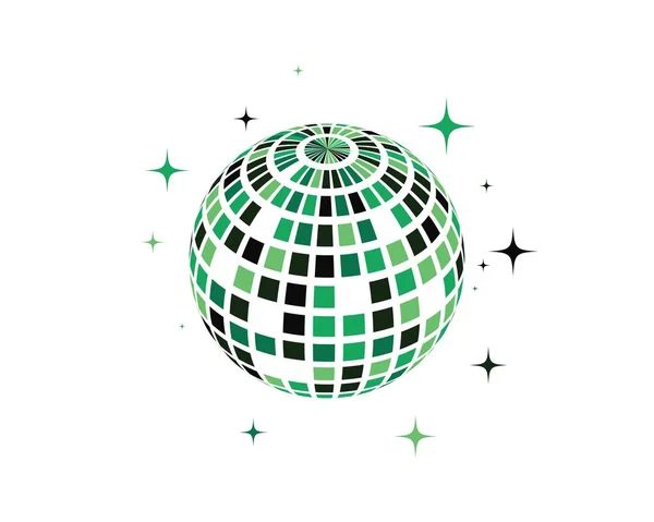 Disco bal vector pictogram illustratie — Stockvector