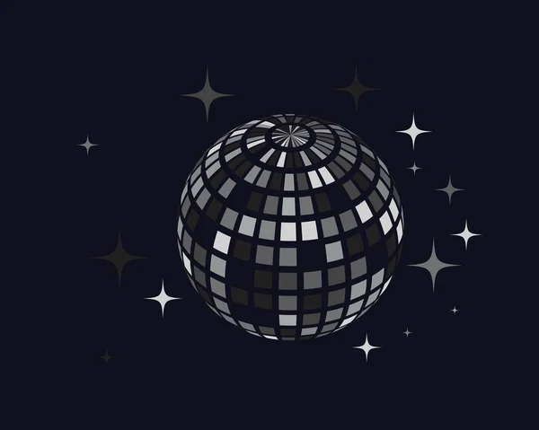 Disco ball vector icon illustration — Stock Vector