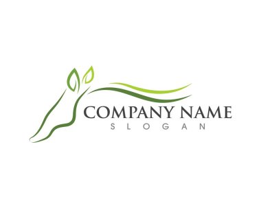 Logo şablonu vektör simge ayak