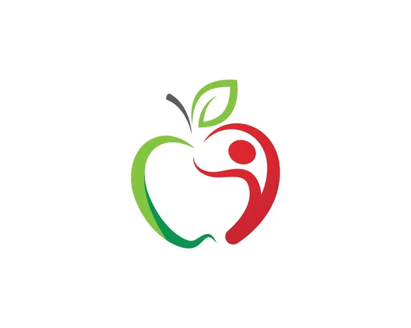 Icono de diseño de vector de manzana saludable — Archivo Imágenes Vectoriales