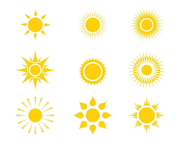 Illustration vectorielle du soleil Icône — Image vectorielle