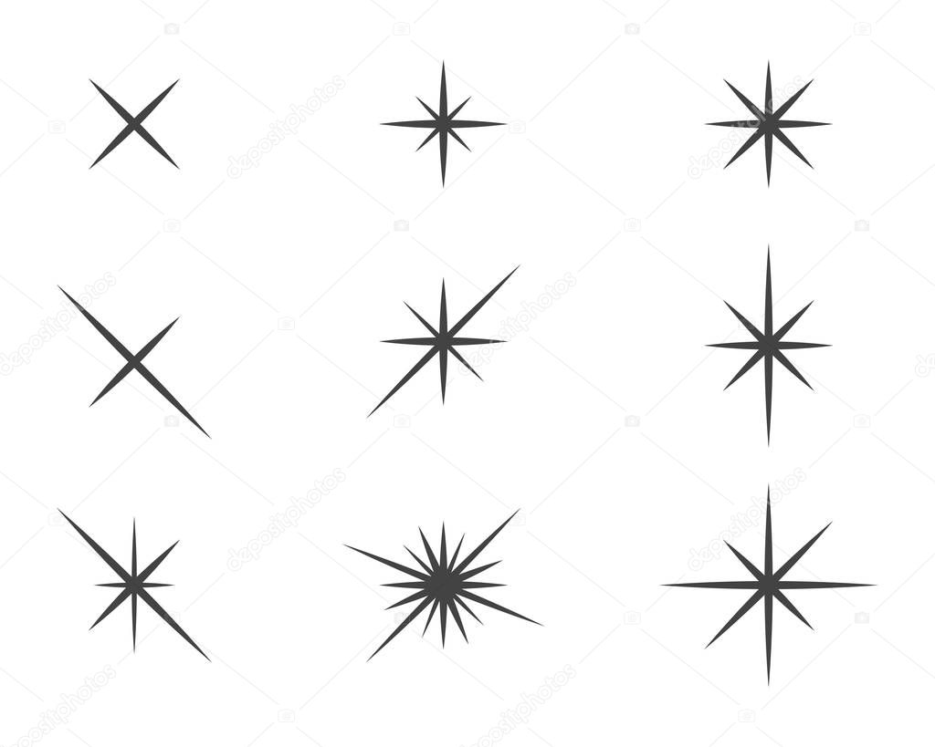 Star icon Template vector illustration design