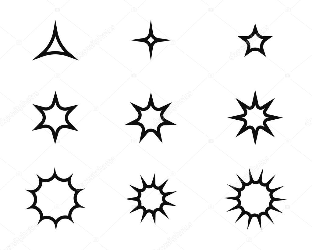 Star icon Template vector illustration design