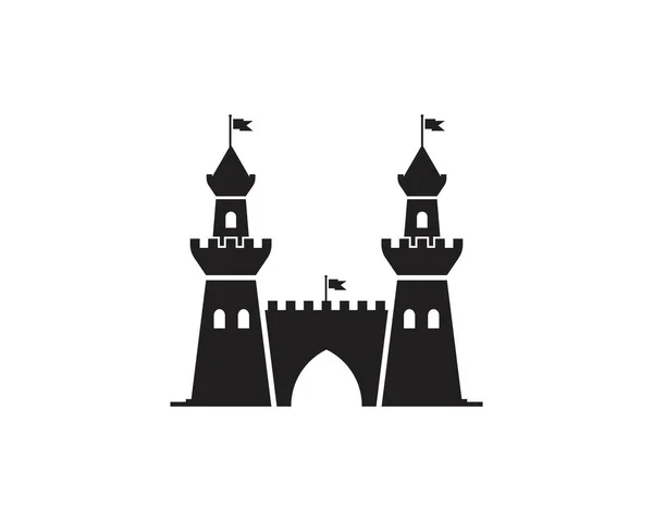 Kasteel vector illustratie icoon — Stockvector