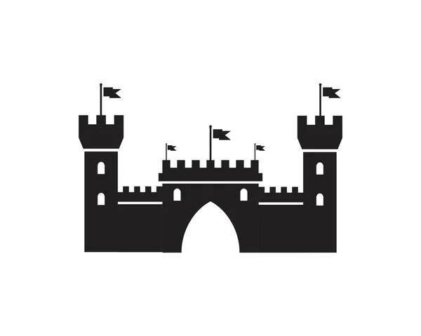 Castillo Vector Icono de Ilustración — Archivo Imágenes Vectoriales