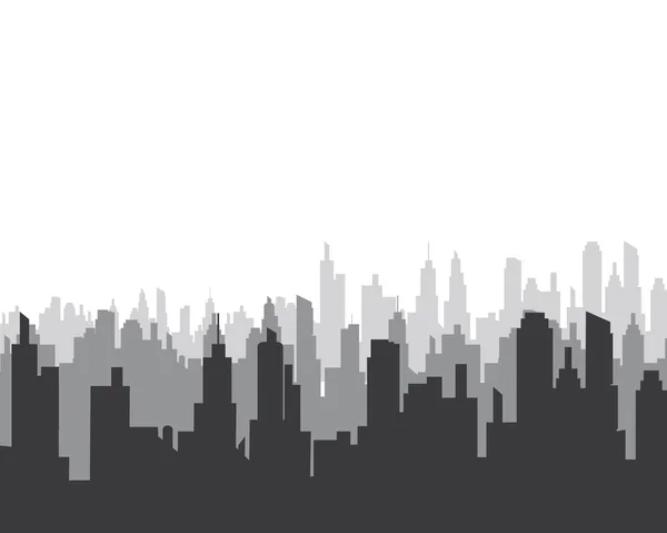 Stad skyline vector silhouet — Stockvector