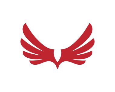 Kanat Falcon Logo şablonu vektör