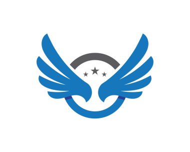Kanat Falcon Logo şablonu vektör