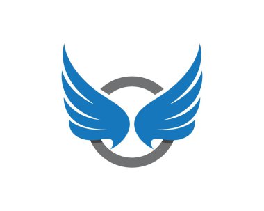 Kanat Falcon Logo şablonu vektör