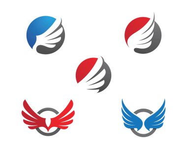 Kanat Falcon Logo şablonu vektör