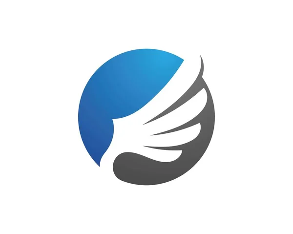 Vettore modello logo falco alare — Vettoriale Stock