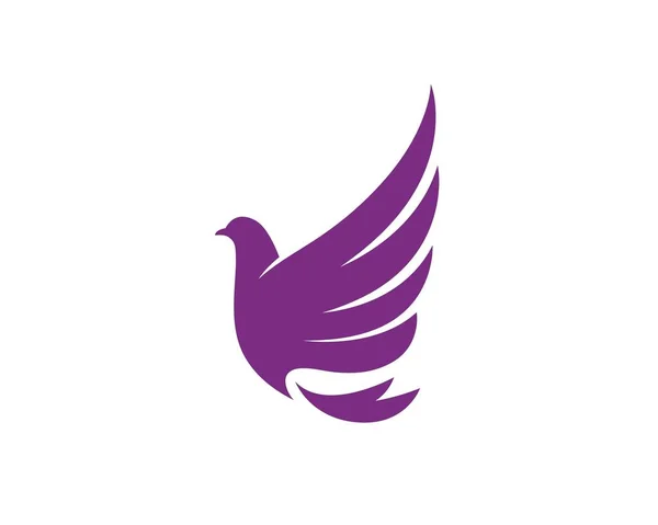 Φτερό πουλιού εικονίδιο πρότυπο Dove — Διανυσματικό Αρχείο