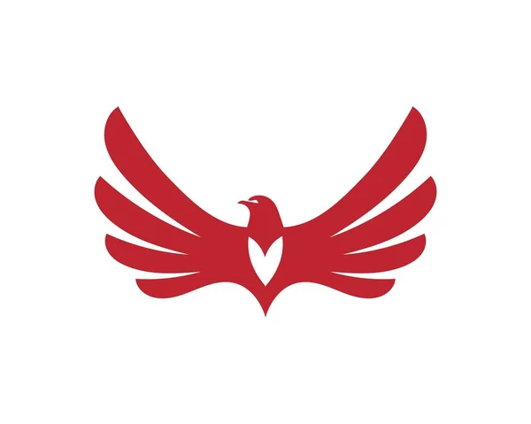 Vetor de Falcon logotipo modelo de asa — Vetor de Stock