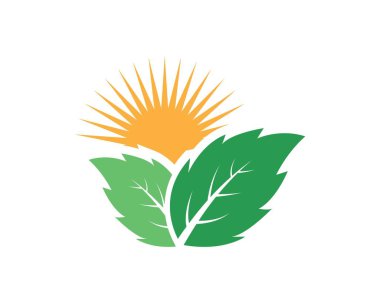 Düz vektör simge nane yaprakları