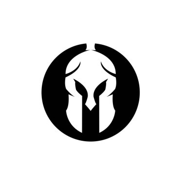 Spartalı kask logo şablonu