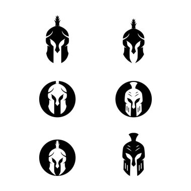 Spartalı kask logo şablonu