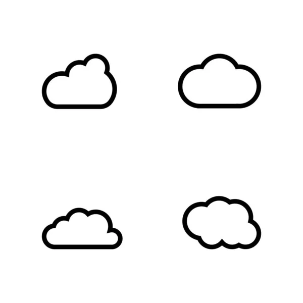 Nube plantilla vector — Archivo Imágenes Vectoriales