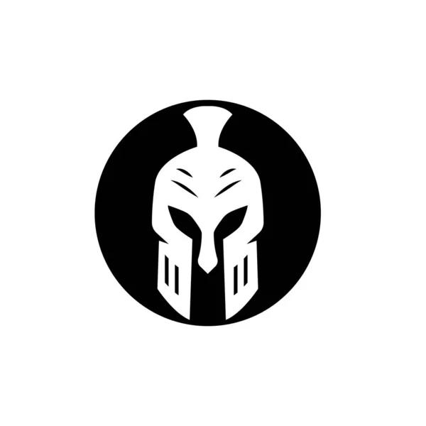 Modelo de logotipo do capacete espartano —  Vetores de Stock