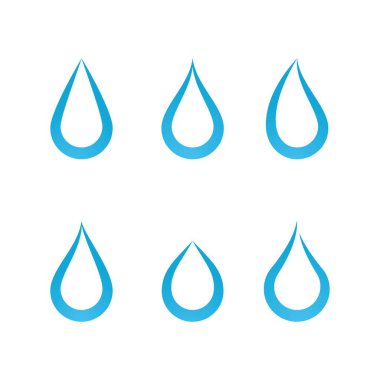 Su damlası Logo Şablonu vektörü