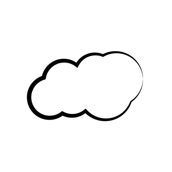 Wolkenvorlagenvektor — Stockvektor