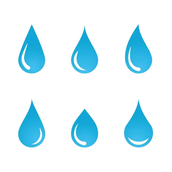 Wassertropfen Logo Template Vektor — Stockvektor