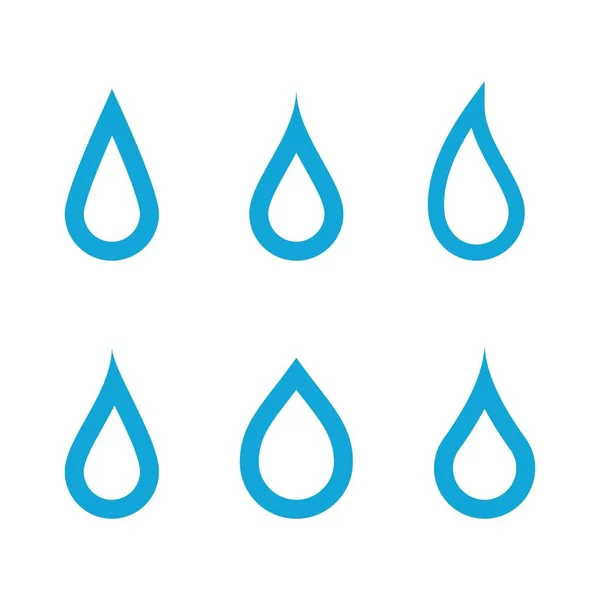 Modèle de logo de goutte d'eau vecteur — Image vectorielle