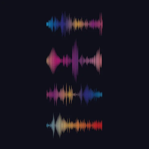 Sound waves vector illustration — Stock Vector