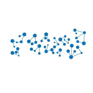 Molekül vektör çizimi tasarımı 