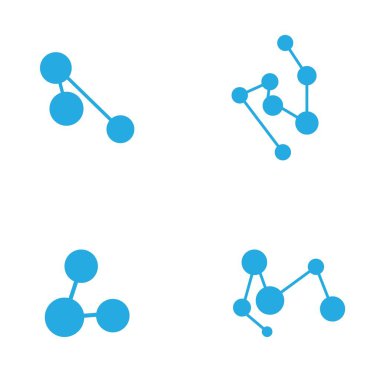 Molekül vektör çizimi tasarımı 