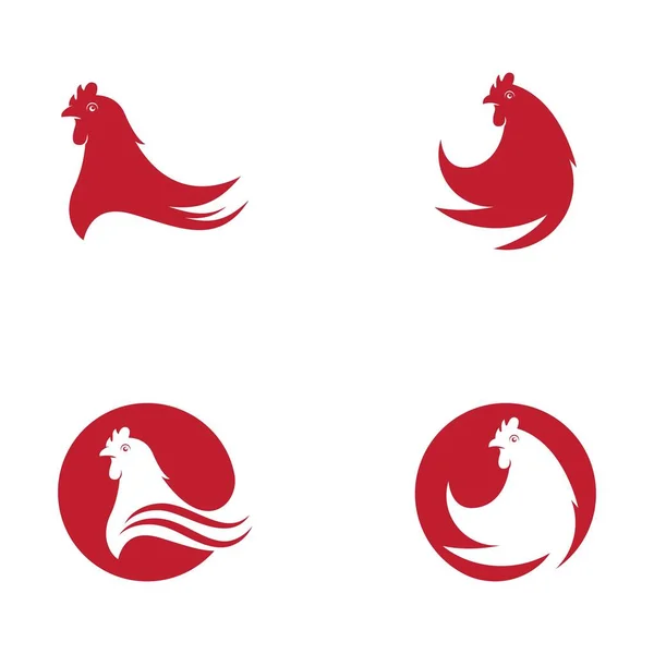 Kyckling illustration ikon vektor design — Stock vektor