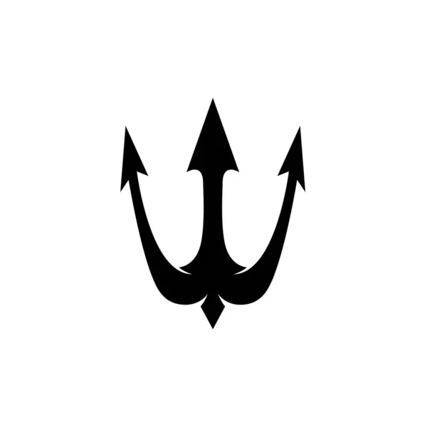 Trident Logo Şablon vektör simgesi — Stok Vektör